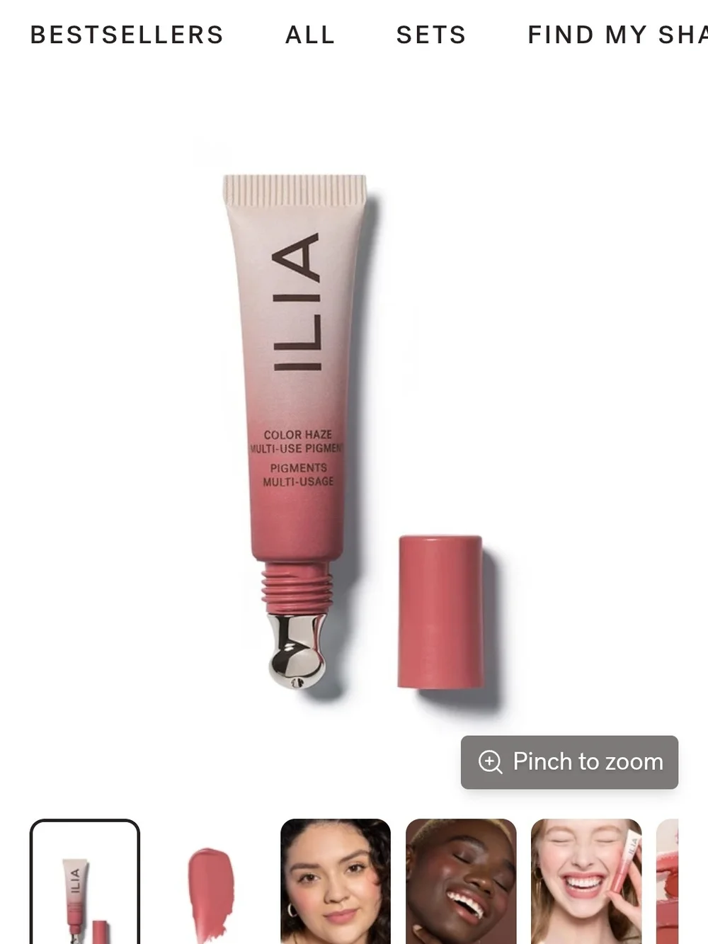 ILIA Color Haze Multi-Use Pigment — Soft Pink No Box
